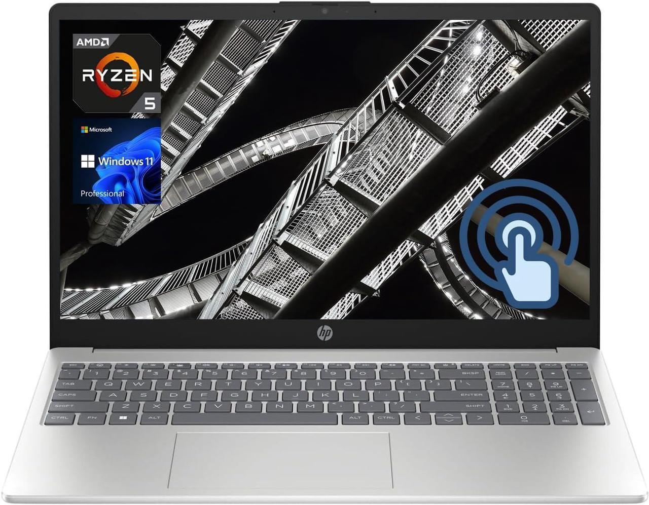 Alt view image 2 of 7 - HP 15 Laptop, 15.6" HD (1366 x 768) Touchscreen, AMD Ryzen 5 7520U 4 Cores Processor, AMD Radeon Graphics, Bluetooth, Wi-Fi, 8GB DDR4  1TB PCIe SSD, Windows 11 Pro