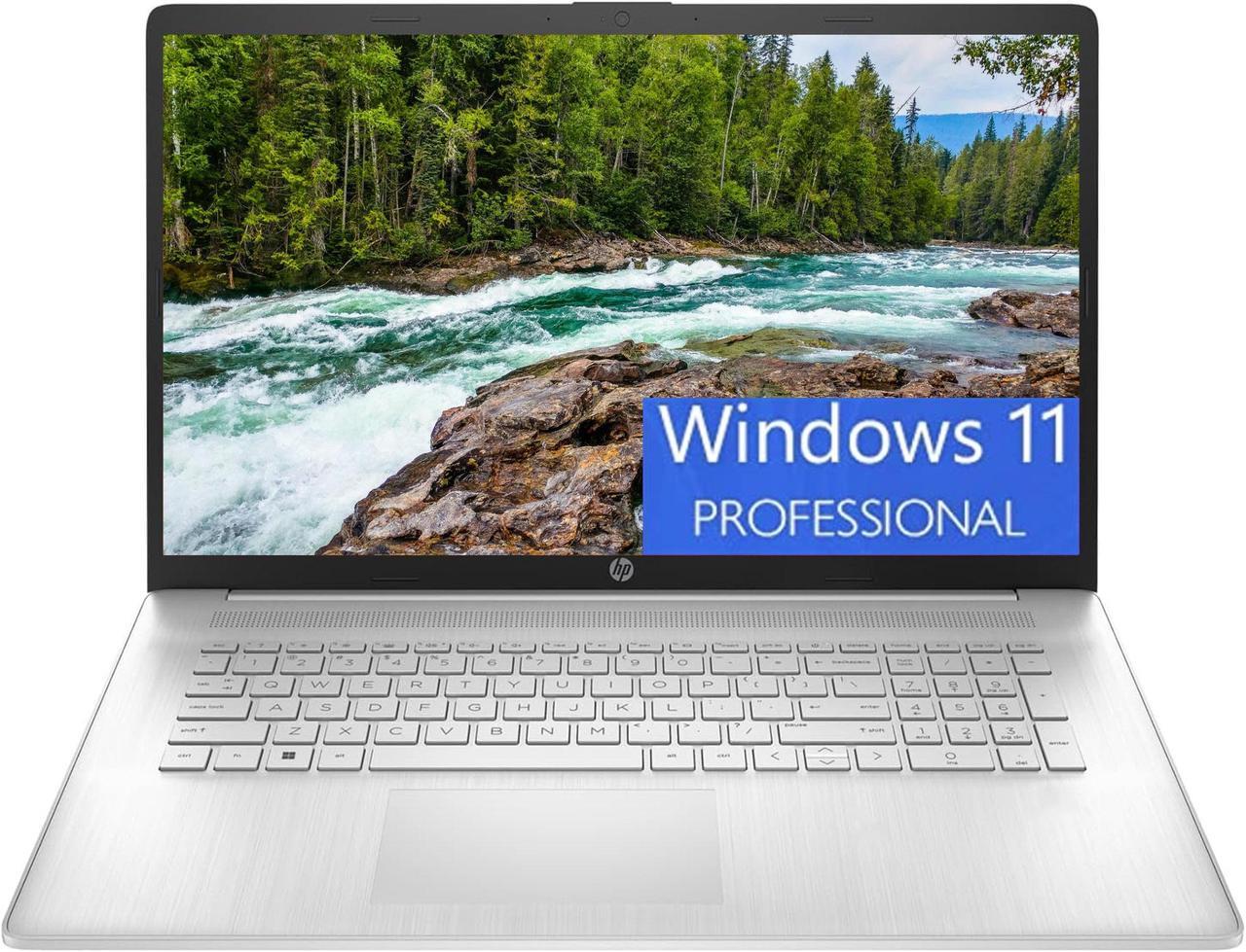 Main image of HP 17 Laptop, 17.3" HD Touchscreen, AMD Ryzen 5 5625U 6 Cores Processor, AMD Radeon Graphics, 36GB DDR4  512GB PCIe SSD, 802.11AC WiFi, Bluetooth 5.0, Webcam, Windows 11Pro