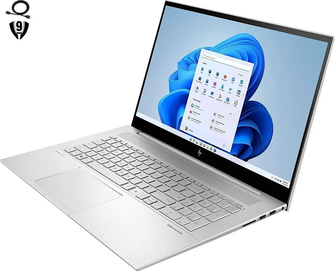 Alt view image 2 of 7 - HP Envy 17 Laptop, 17.3" FHD Touchscreen, Intel Core i7-1255U 10-Core Processor, Intel Iris Xe Graphics, 16GB DDR4  512GB PCIe SSD, Backlit Keyboard, Fingerprint Reader, Windows 11
