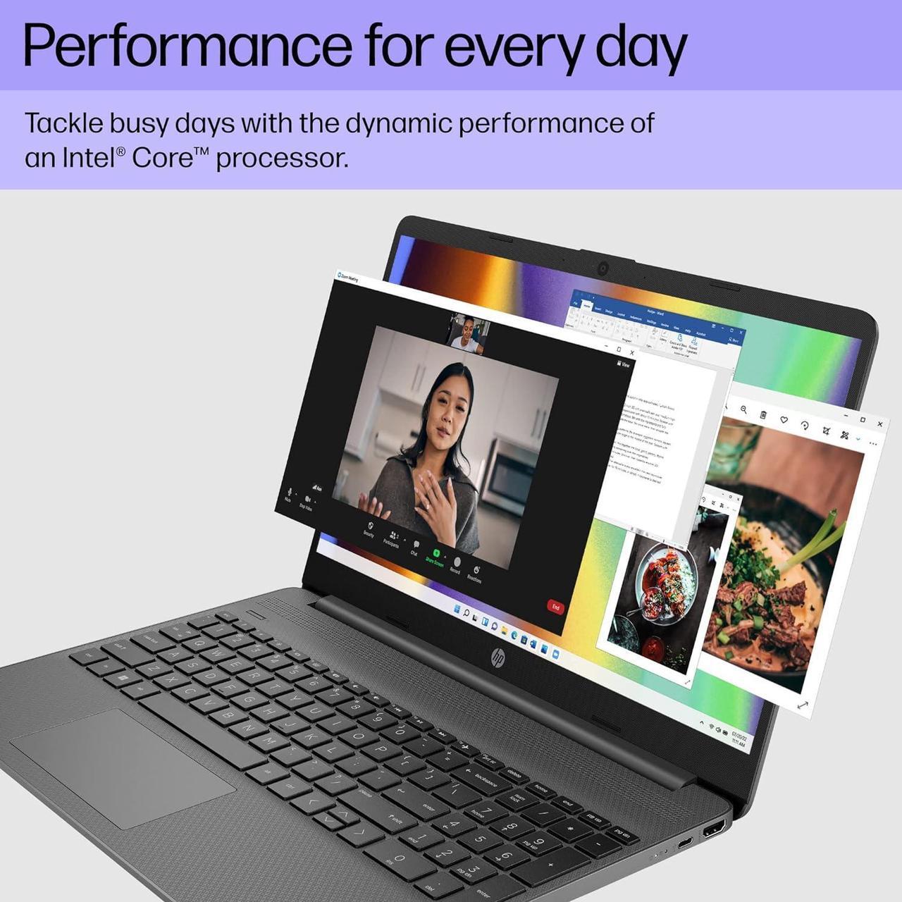 Alt view image 3 of 7 - HP 15 Lightweight Laptop, 15.6" FHD (1920 x 1080) Display, Intel Core i3-1215U 6 cores Processor, Intel UHD Graphics, 20GB DDR4  512GB PCIe SSD, Wi-Fi 6 + Bluetooth. 5.1, Windows 10H