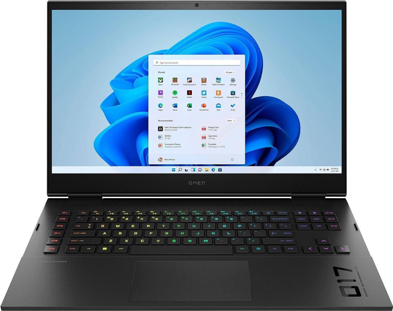 Alt view image 2 of 6 - HP OMEN 17 Gaming Laptop, 17.3" QHD 165Hz, Intel core i7-13700HX 16 cores Processor, GeForce RTX 4070 8GB GDDR6 Graphics, 16GB DDR5  512GB PCIe SSD, RGB backlit, Windows 11