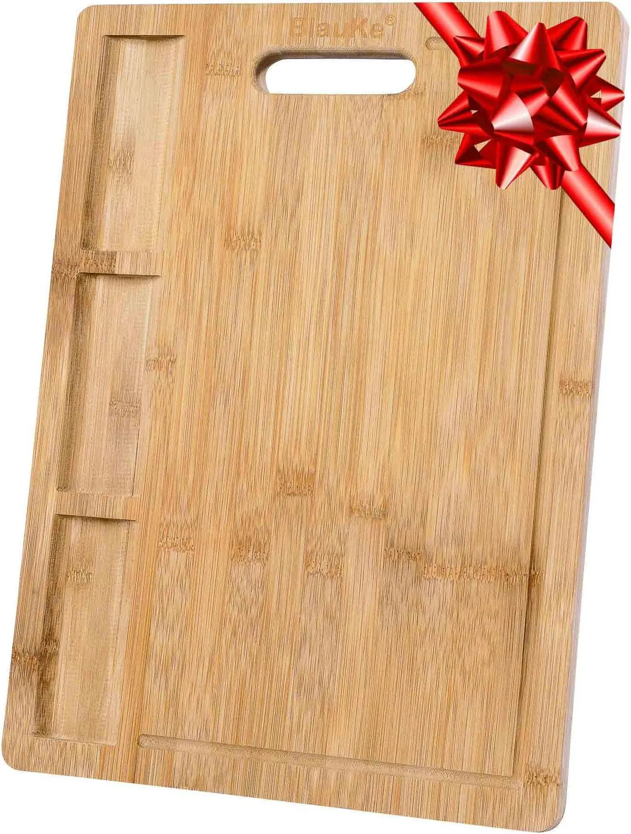 Main image of Wood Cutting Board for Kitchen 17x12 inch - Extra Large Bamboo Cutting Board with Juice Groove and Integrated Containers - Butcher Block, Wooden Chopping Board, Serving Tray - BlauKe®