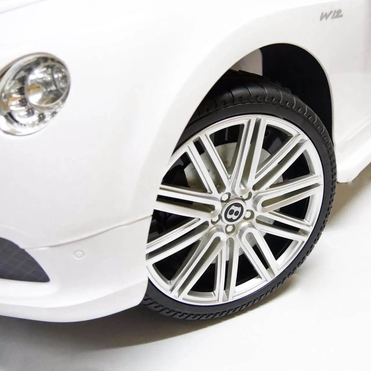 Alt view image 4 of 7 - Kids 12 Volt Electric Car R/C Music Lights Car Remote Control Car Licensed Ride On Car Open Trunk White Leather Seat Music Compatible with Bentley