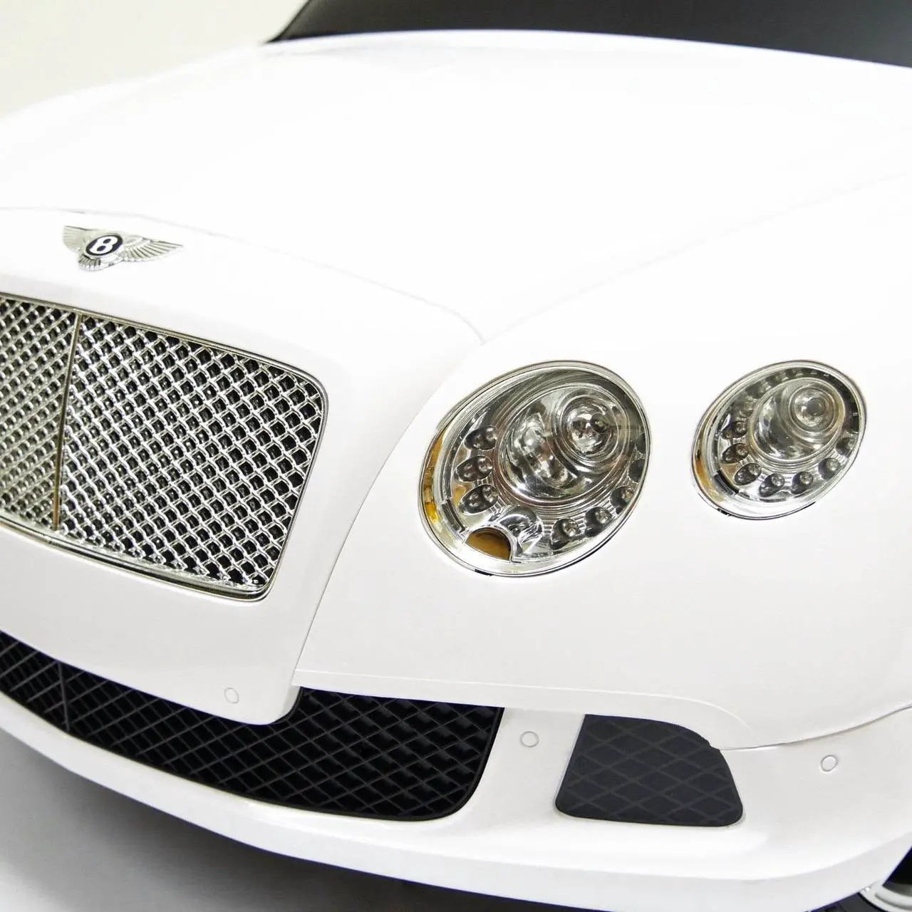Alt view image 3 of 7 - Kids 12 Volt Electric Car R/C Music Lights Car Remote Control Car Licensed Ride On Car Open Trunk White Leather Seat Music Compatible with Bentley