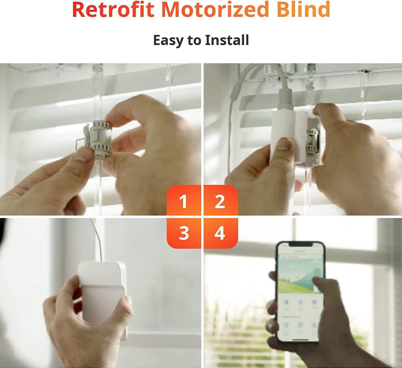 Alt view image 3 of 14 - SwitchBot Blind Tilt Motorized Blinds - Smart Electric Blinds with Bluetooth Remote Control, Solar Powered, Light Sensing Control, Add SwitchBot Hub Mini to Make it Compatible with Alexa & Google Home