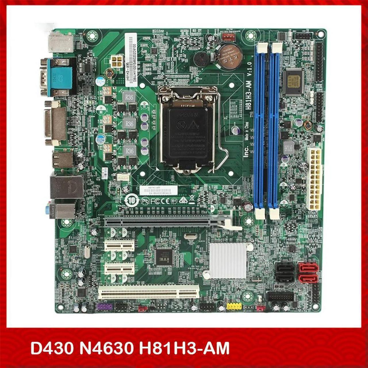 Desktop Motherboard For D430 N4630 H81H3-AM V1.0 H81 Fully Tested Good