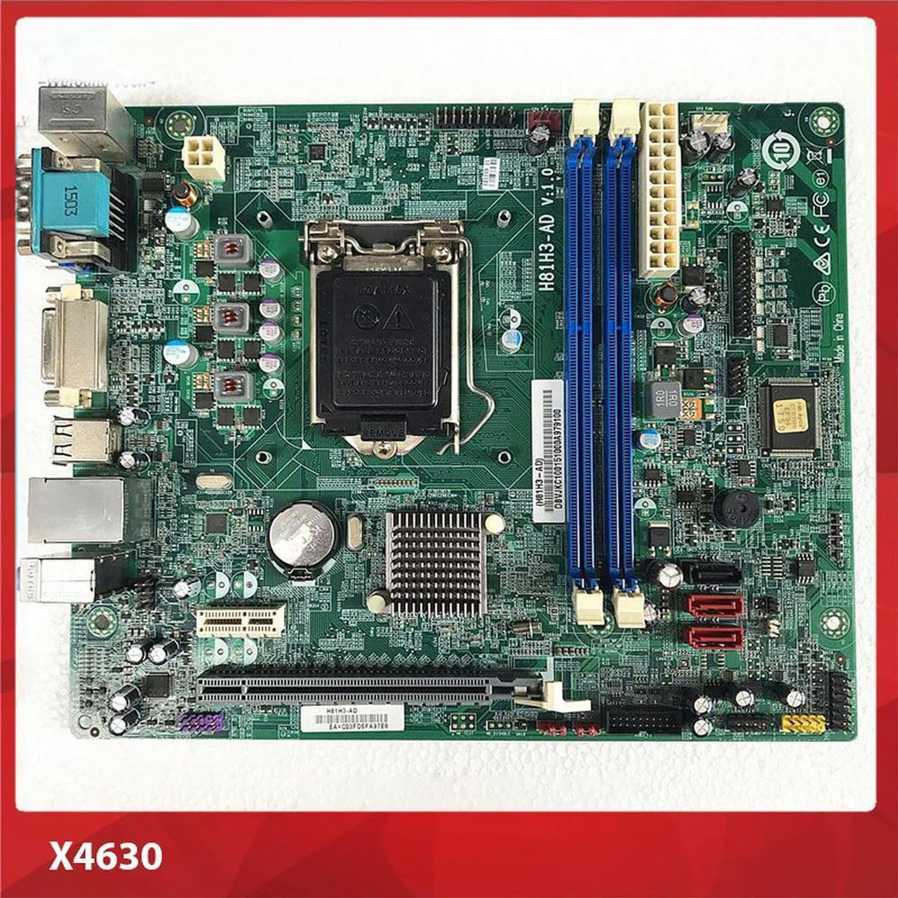 Desktop Motherboard For X4630 H81H3-AD V1.0 LGA1150 H81 Integrated System Bord  Fully Tested Good