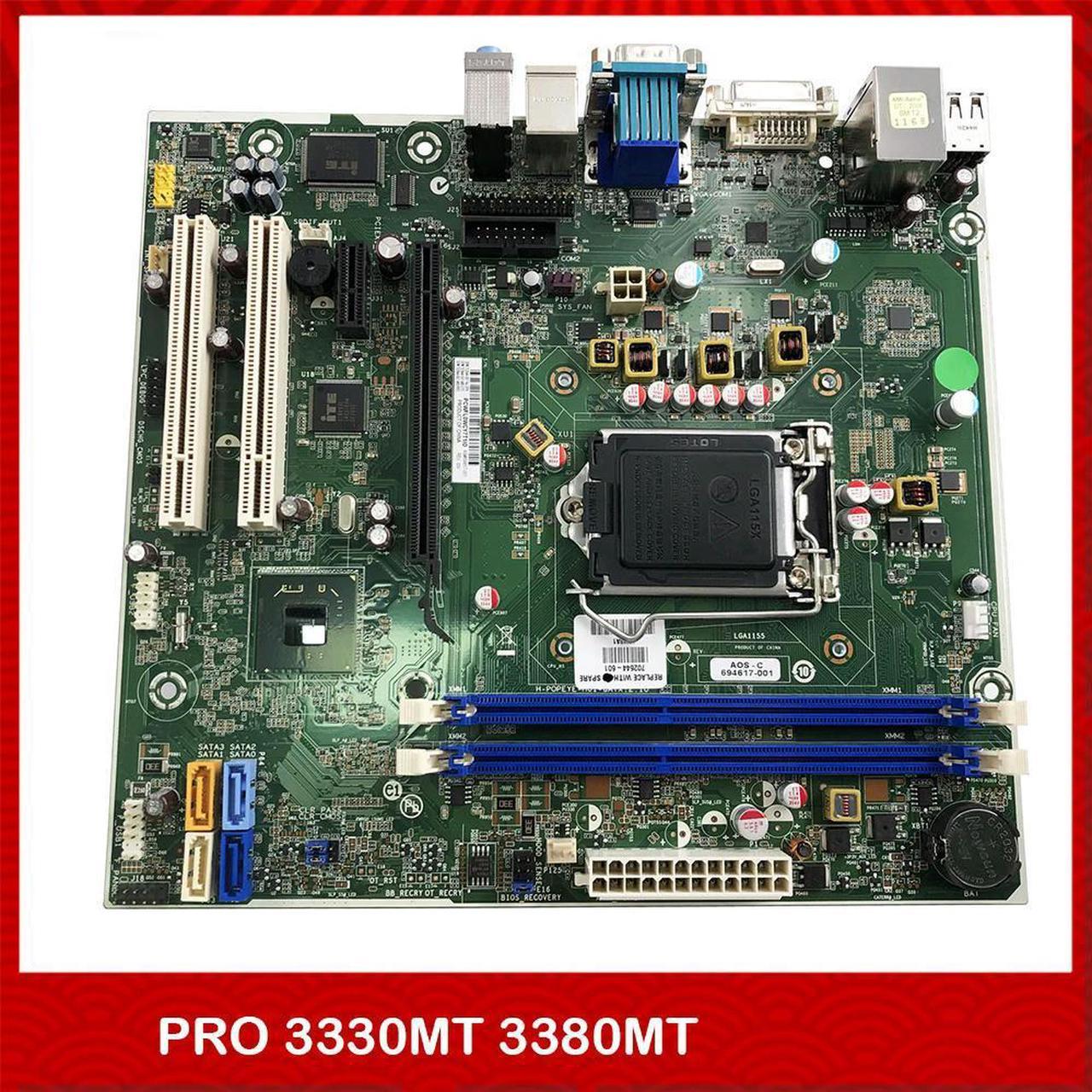 Desktop Motherboard For PRO 3330MT 3380MT for H61 694617-001 702644-001 Test Good