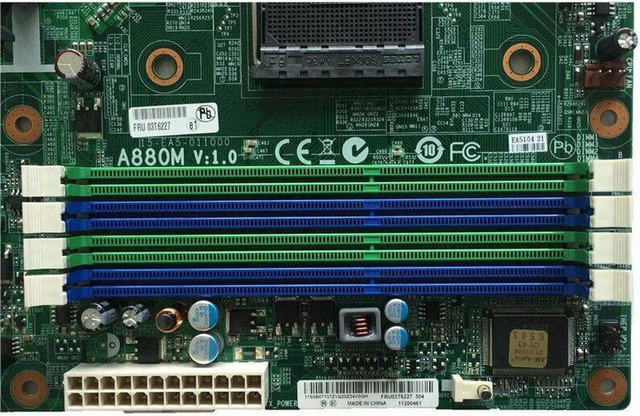 Alt view image 2 of 3 - Working Desktop Motherboard For ThinkCentre A63 M77 A880M V1.0 03T6227 RS880PM-LM System Board Fully Tested