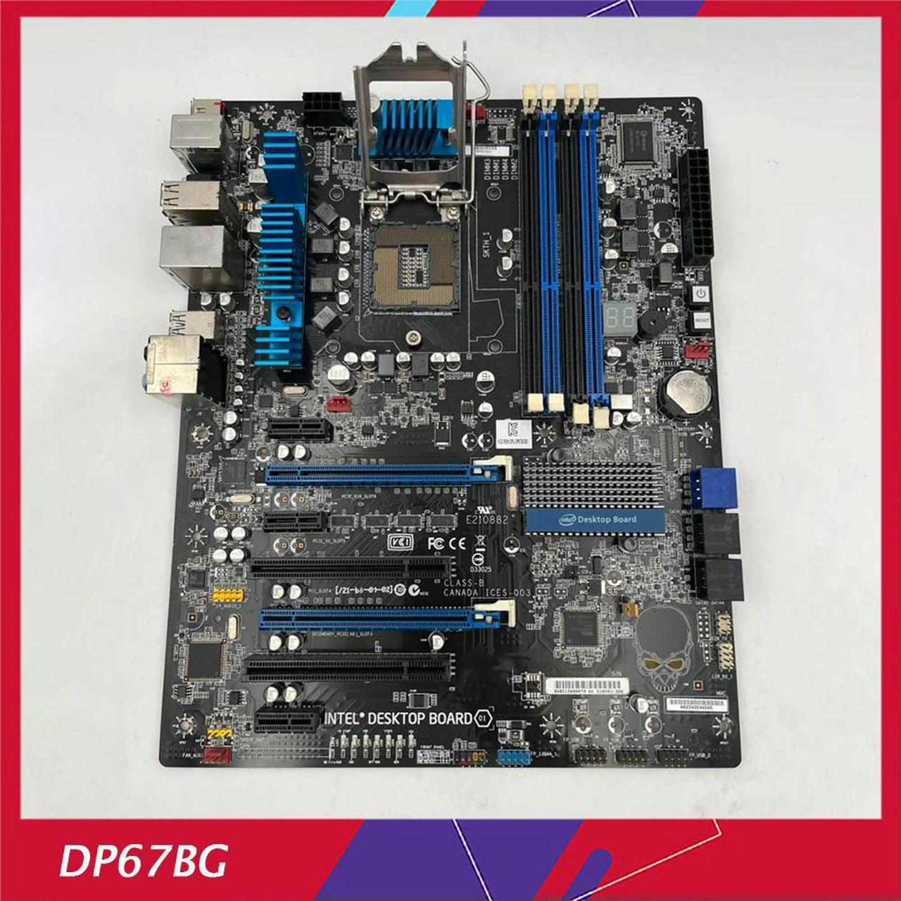 For Desktop Motherboard DP67BG Skull P67 LGA1155 ATA3.0 USB3.0 Test Good