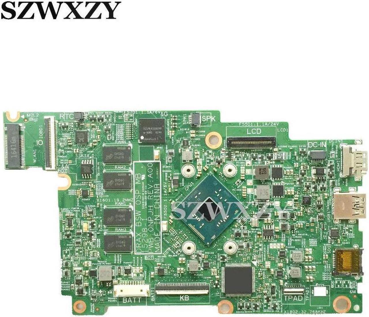 For Inspiron 3168 Laptop Motherboard With N3060 CPU 1.6 GHz  CN-09TWCD 09TWCD 9TWCD