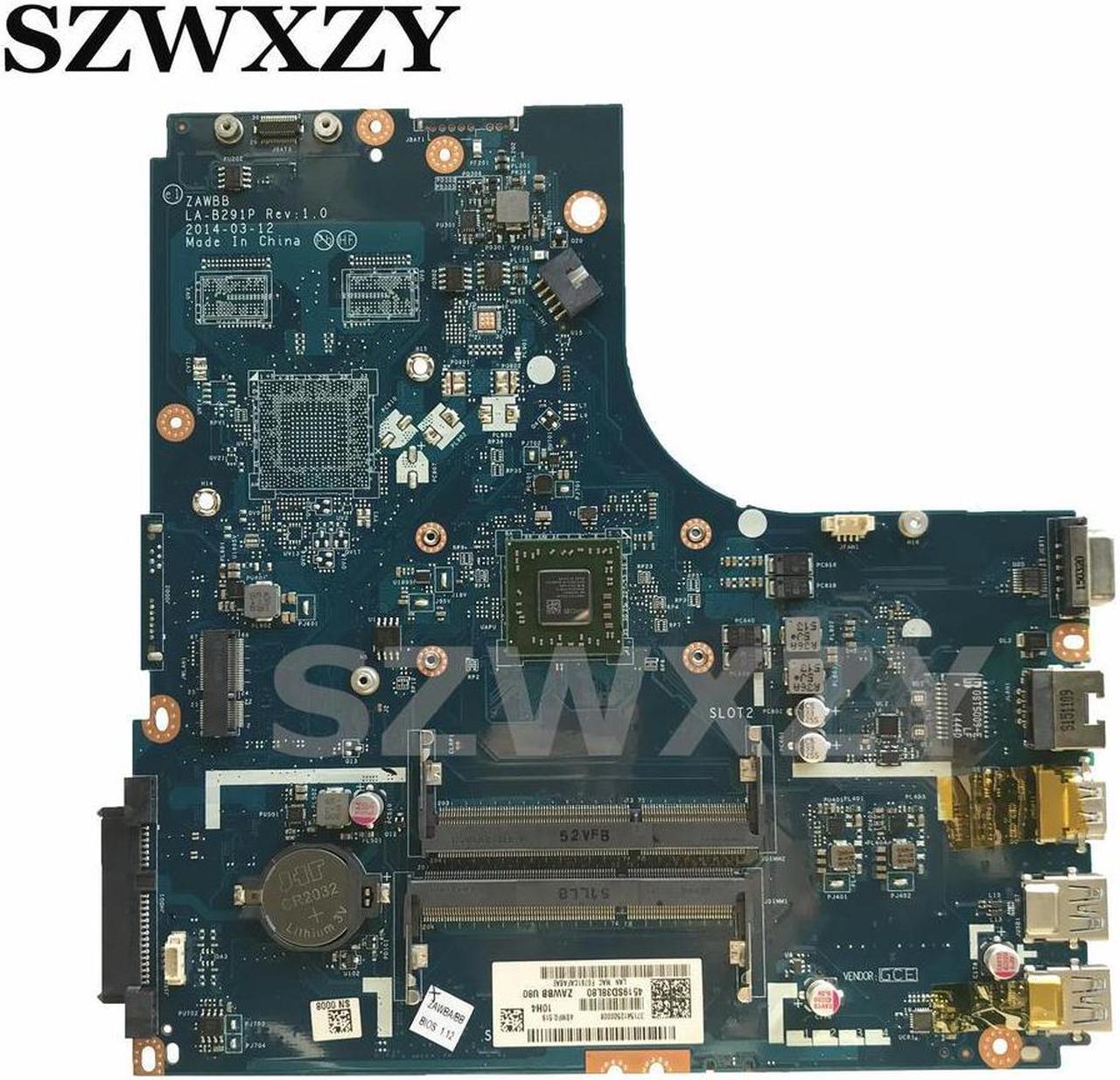 5B20G37254 For B50-45 Laptop Motherboard ZAWBB LA-B291P A8-6410 CPU DDR3