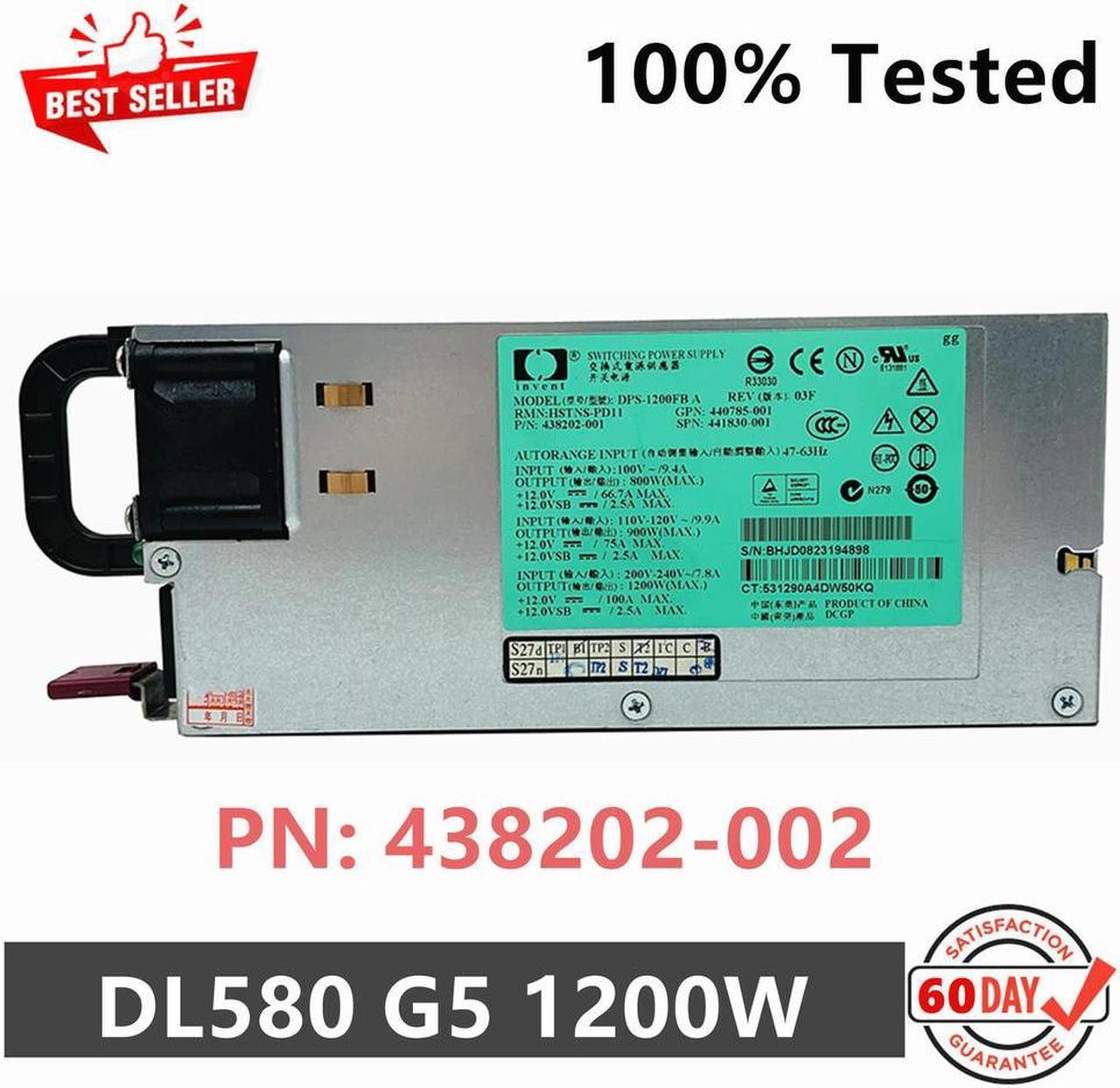 ETH PSU For DL580 G5 1200W Server Power DPS-1200FB A HSTNS-PD11 438202-002 438202-001 440785-001 100% Tested