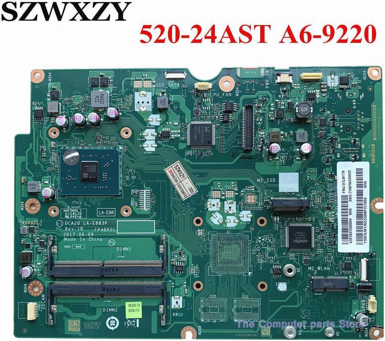 For Ideacentre AIO 520-24AST All-in-One Motherboard A6 CPU 01LM176 LA-E883P DDR4 Full Tested