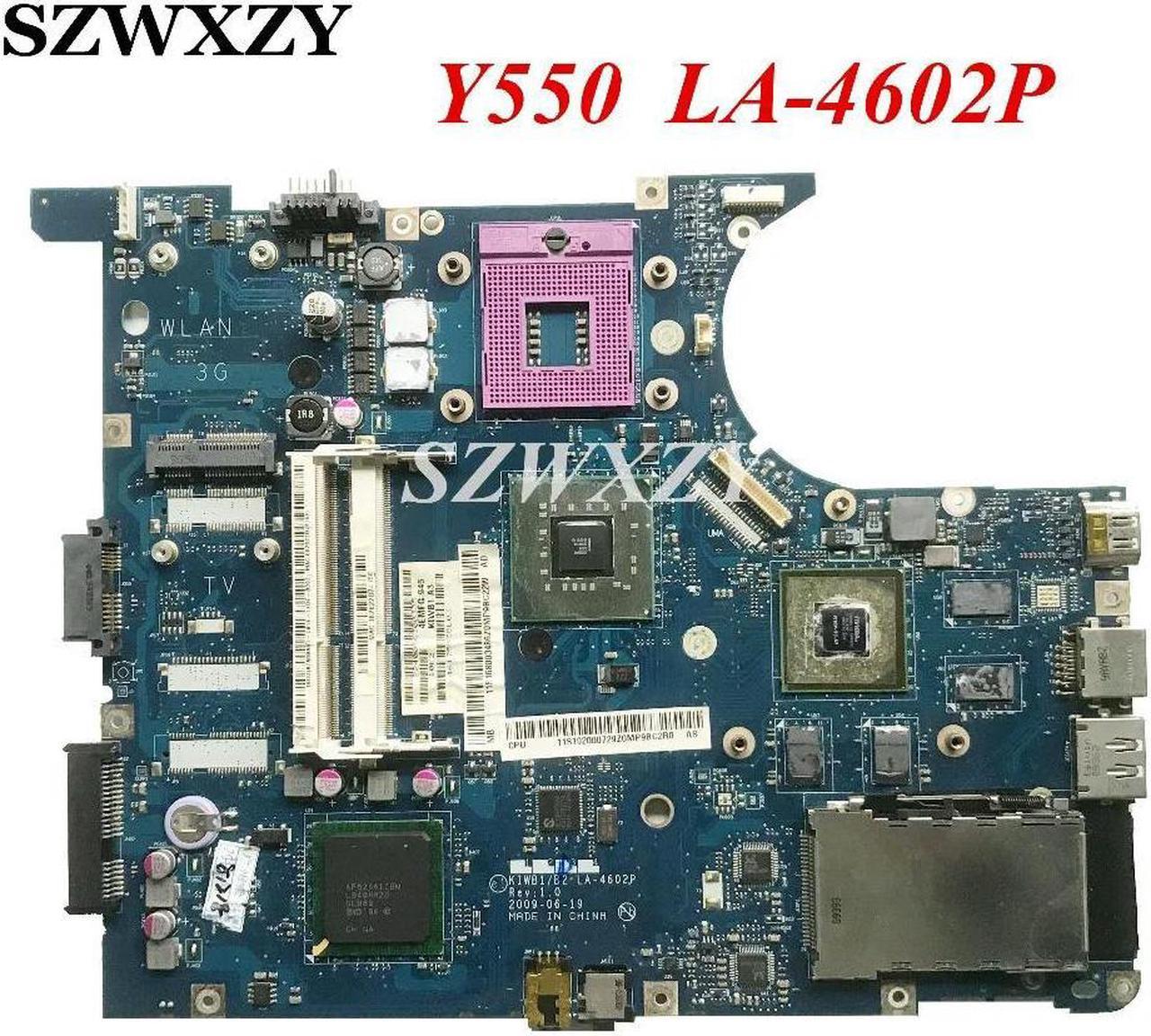 For Y550 Laptop Motherboard KIWB1/B2 LA-4602P GM45 DDR3 With  GT240M 1GB N10P-GS-A2