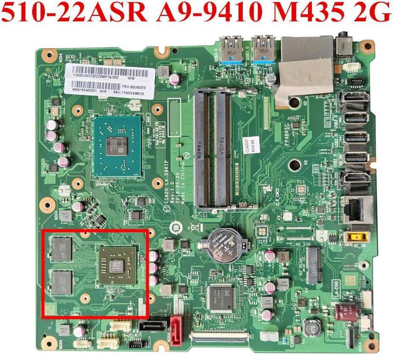 For ideacentre 510-23ASR AIO Motherboard A9-9410 CPU M435 2G GPU DDR4 00UW373 CCA20 LA-D961P