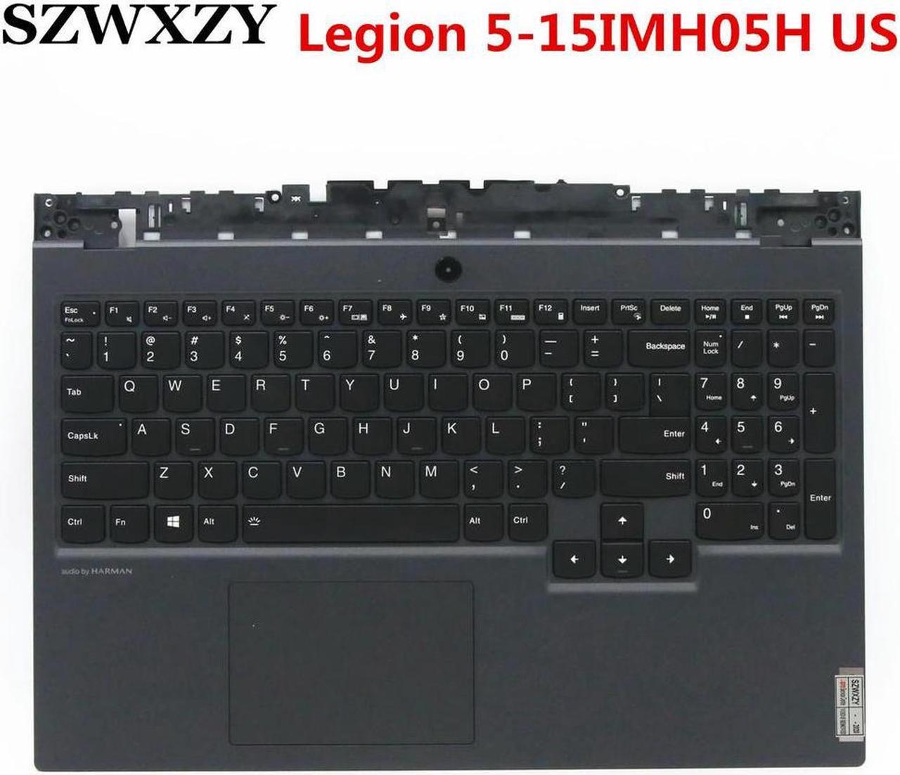 For Legion 5-15IMH05H 5-15IMH05 5-15ARH05H Upper Case Palmrest US Laptop Keyboard With Backlight 5CB0Z26774