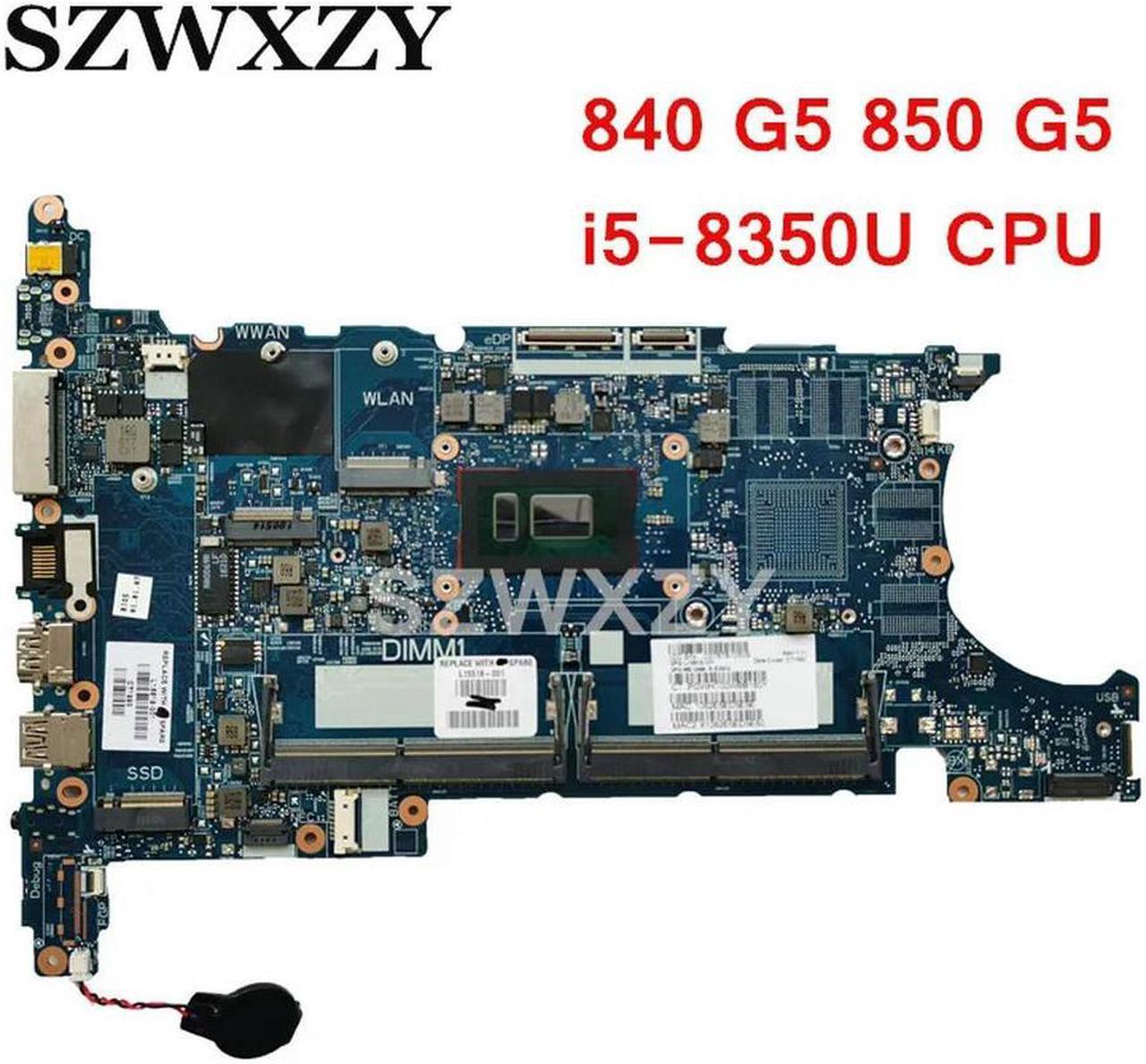 For 840 G5 850 G5 Laptop Motherboard 6050A2945601-MB L15518-001 i5-8350U CPU