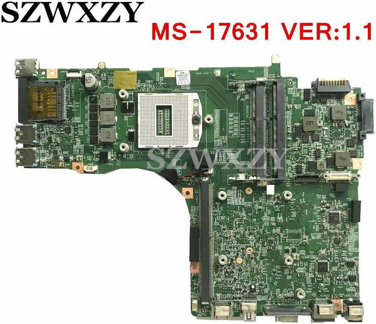 Main image of For GT70 MS-1763 Laptop Motherboard MS-17631 VER:1.1 PGA 947 Support i7 CPU 100% Tested