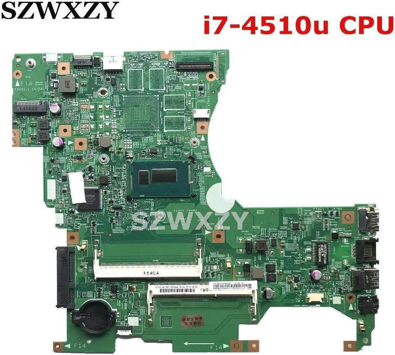 Main image of For Flex2-14 Laptop Motherboard 13281-1 448.00X01.0011 FRU 5B20G36430 With SR1EB i7-4510u CPU Full Tested