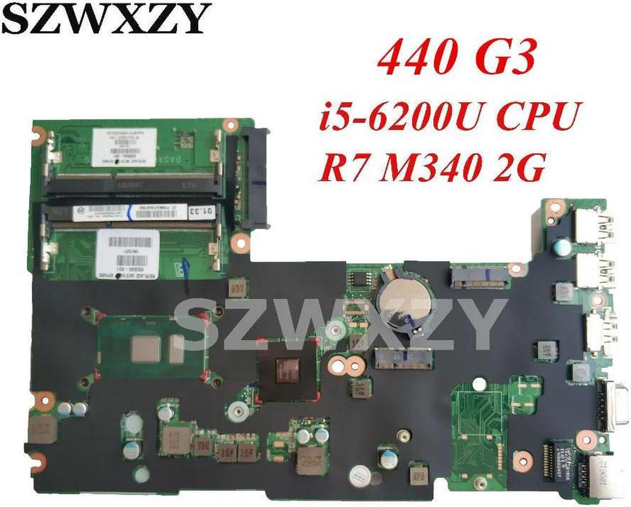 Main image of For Probook 440 G3 Laptop Motherboard 830945-001  830945-601 SR2EY i5-6200U CPU R7 M340 GPU DDR3L DA0X61MB6G0