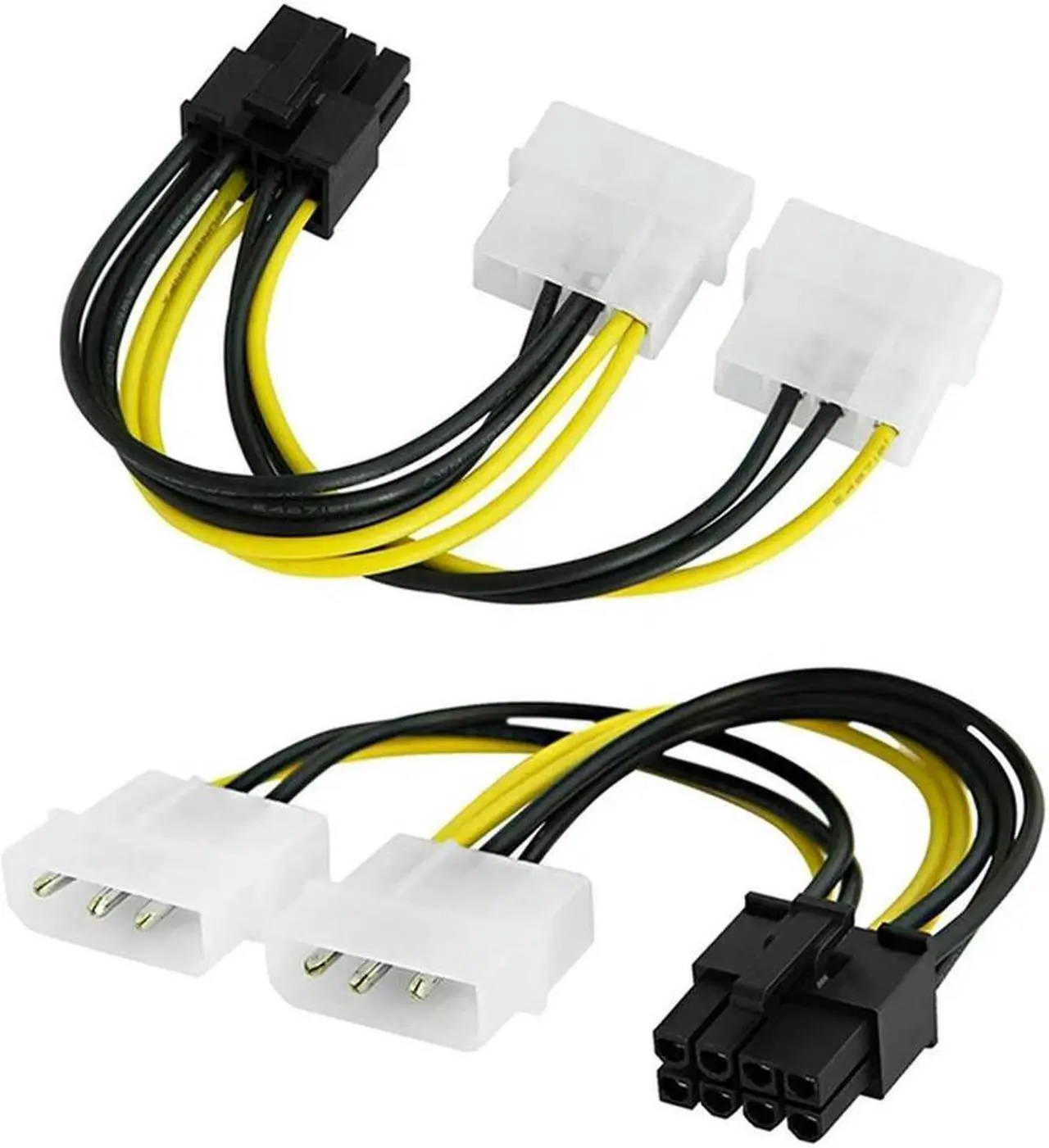Main image of 20Pcs 8Pin To Dual 4Pin Video Card Power Cord 180W Y Shape 8 Pin PCI Express To Dual 4 Pin Molex Graphics Power Cable