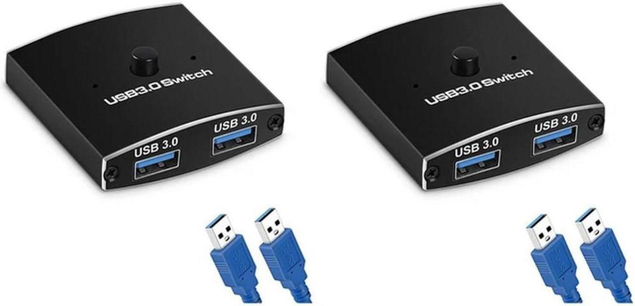 Main image of 2X USB 3.0 Switch Selector KVM Switch 5Gbps 2 In 1 Out USB Switch Two-Way Sharer For Printer Keyboard Mouse Sharing