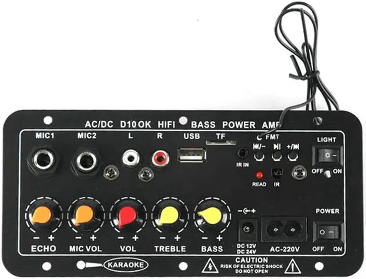 Main image of D10 Amplifier Board Bluetooth AUX TF Card USB 30-120W For 8-12Inch Speaker Audio Amp Module For Subwoofer