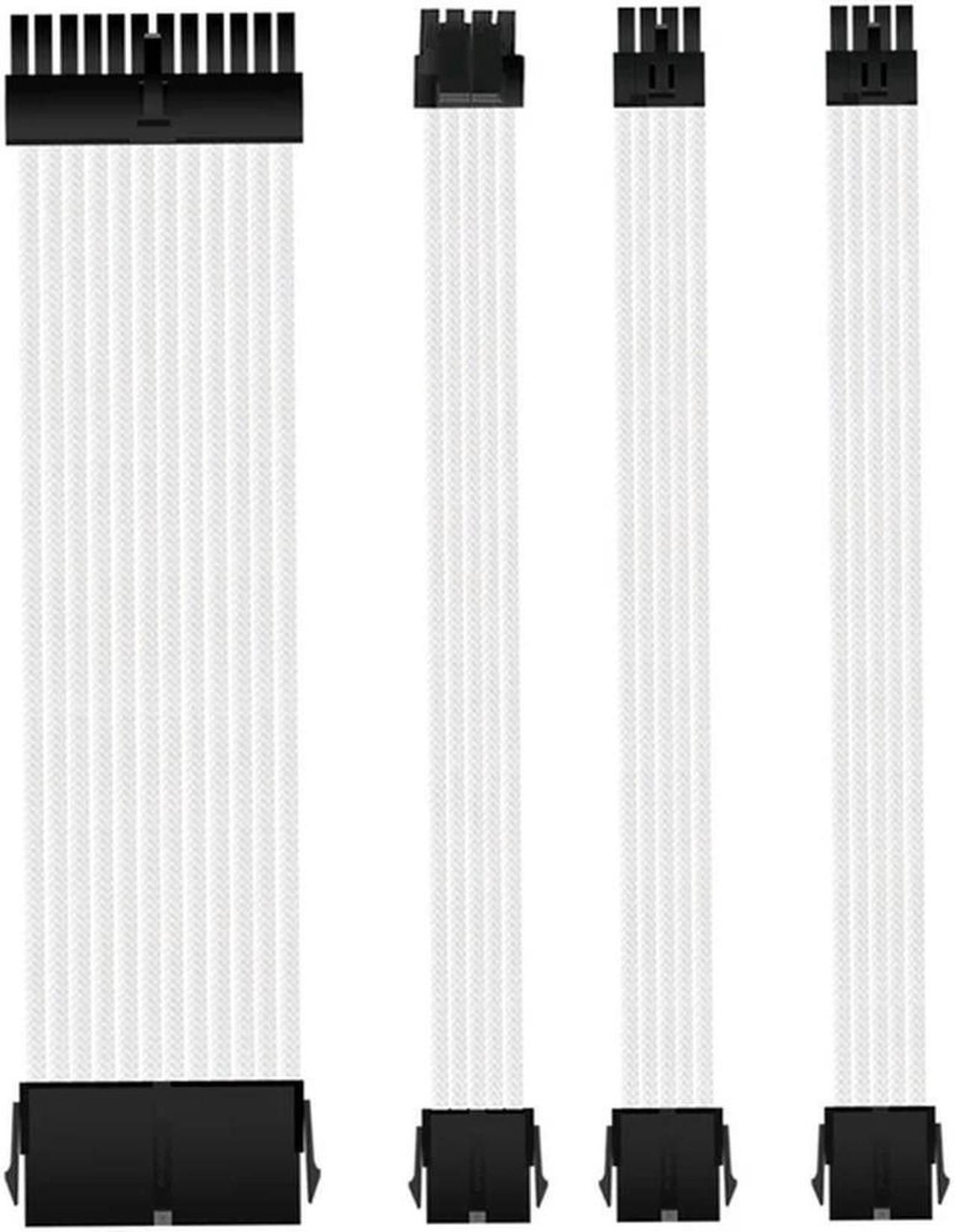 Main image of 1Set 30Cm ATX Basic Extension Cable PC GPU CPU Power Supply Sleeved Wire Computer Connectors 24-PIN 8-PIN 4+4PIN