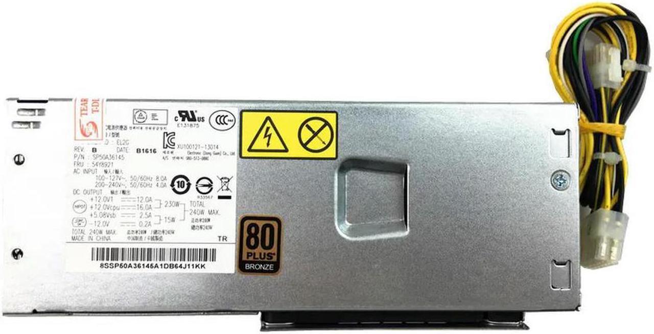 Main image of 240W PC Power Supply PCB020 HK280-71FP FSP180-30SBV for H3050 Server E73 M92p 73 SFF 240W Power Supply 54Y8897 Small Form Factor