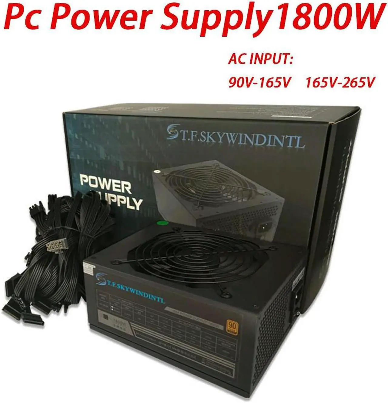 Main image of Miner Power Supply 1800W Rated Power Supply Bitcoin Miner PC Power Supply 95% High Efficiency For BTC Bitcoin ETH Miner