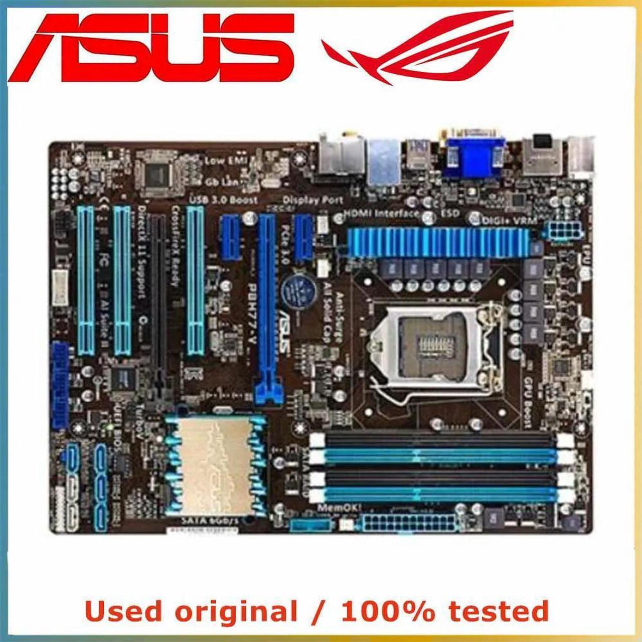 For P8H77-V Computer Motherboard LGA 1155 DDR3 32G For H77 P8H77 Desktop Mainboard SATA III PCI-E 3.0 X16