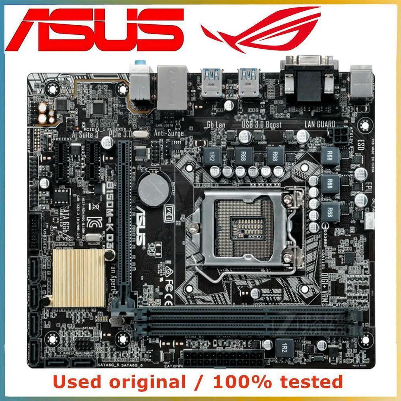 For B150M-K D3 Motherboard LGA 1151 DDR3 16G For B150 Desktop Mainboard SATA III PCI-E 3.0 X16