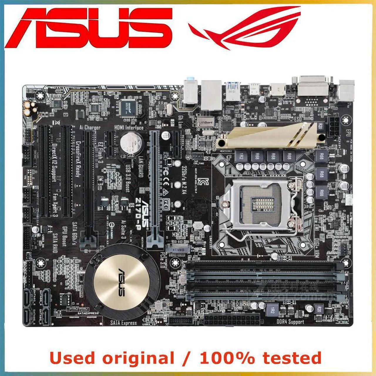 For Z170-P Computer Motherboard LGA 1151 DDR4 64G For Z170 Desktop Mainboard M.2 NVME PCI-E 3.0 X16