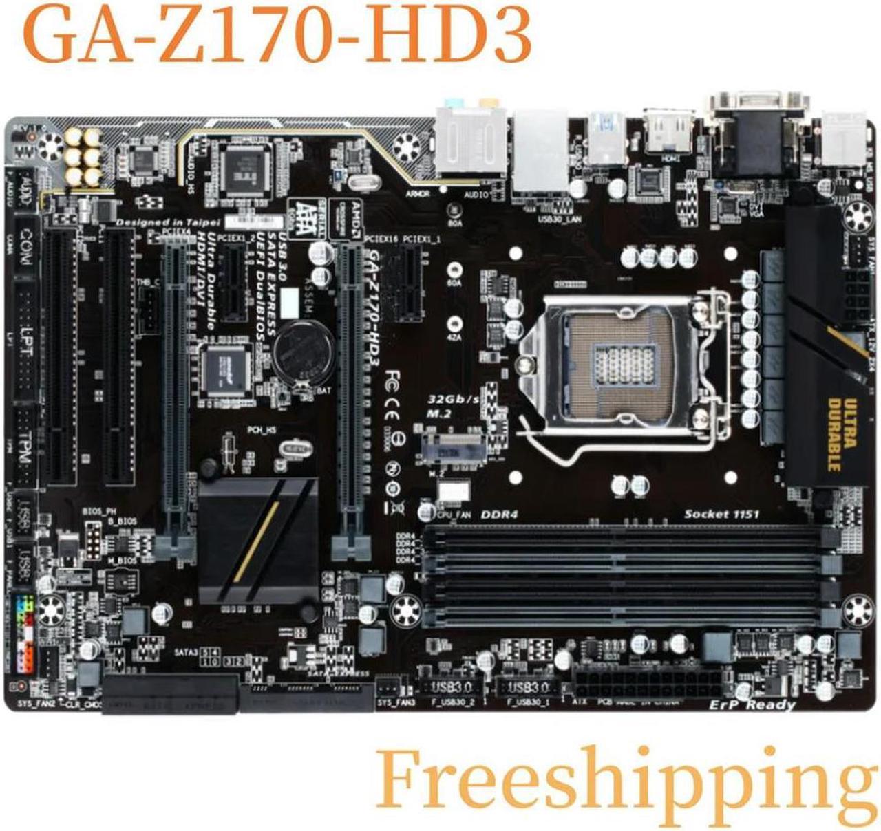 For GA-Z170-HD3 Motherboard LGA 1151 DDR4 Mainboard 100% Tested Fully Work