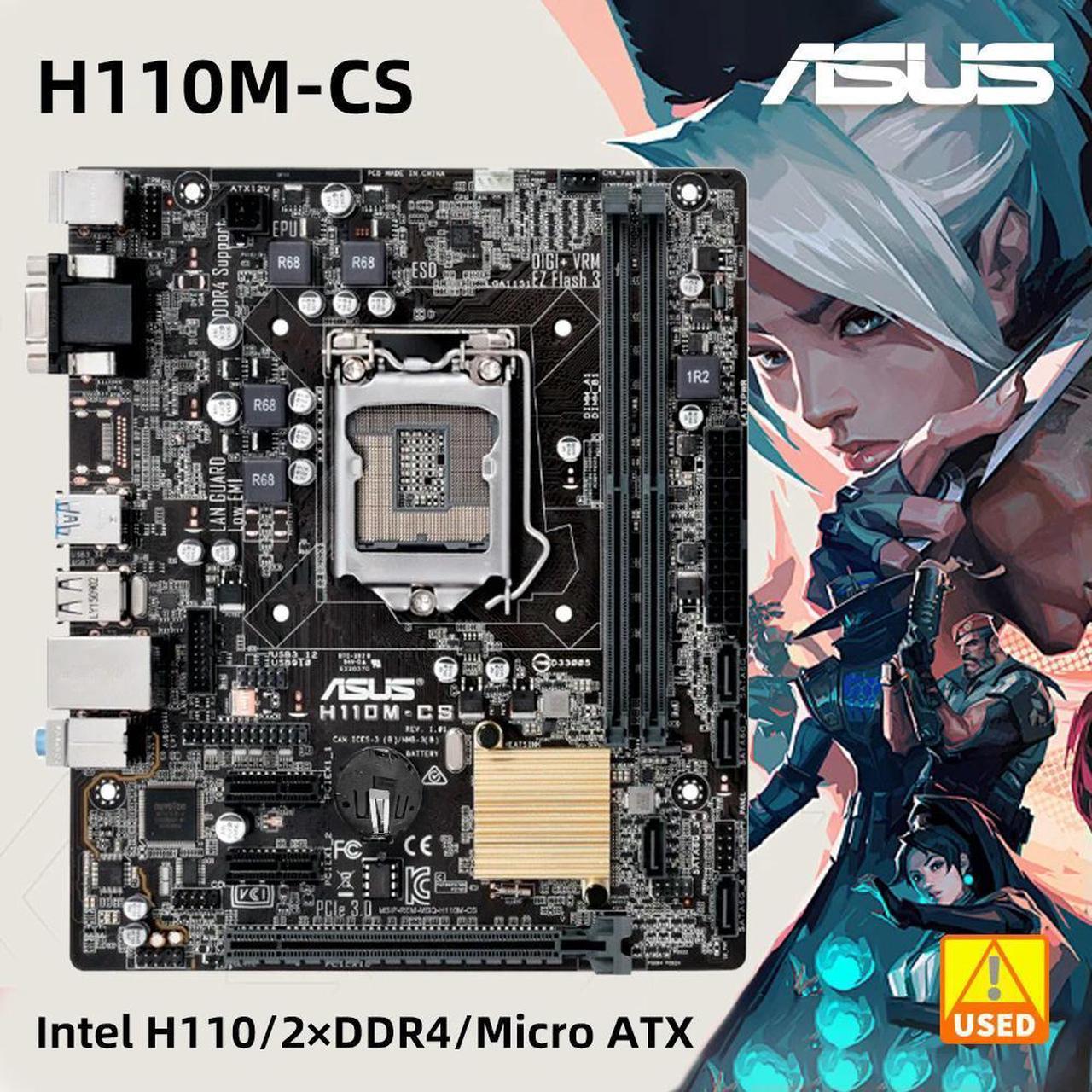 H110M motherboard H110M-CS 2x DIMM Max. 32GB DDR4 Micro ATX Mainboard LGA 1151 Supports 6th 7th Gen Core i3 i5 i7 Processor