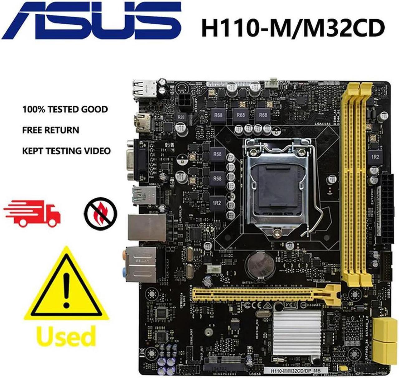 H110-M/M32CD/DP_MB LGA1151/Socket H4 DDR3L MicroATX Desktop Motherboard & I/O Shield