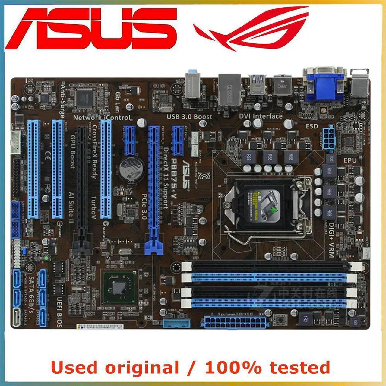 For P8B75-V Computer Motherboard LGA 1155 DDR3 32G For B75 P8B75 Desktop Mainboard SATA III PCI-E 3.0 X16