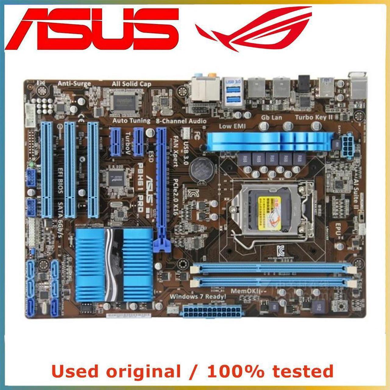 For P8H61 PRO Computer Motherboard LGA 1155 DDR3 16G For H61 P8H61 Desktop Mainboard SATA II PCI-E 2.0 X16