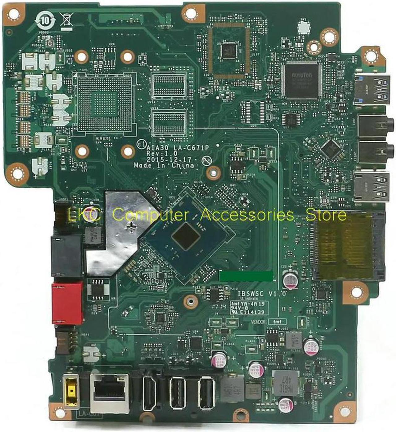 FOR C20-00 C2000 AIO All-In-One Motherboard AIA30 LA-C671P IBSWSC 00UW331 Mainboard SR2A9 J3610 DDR3 100%Tested