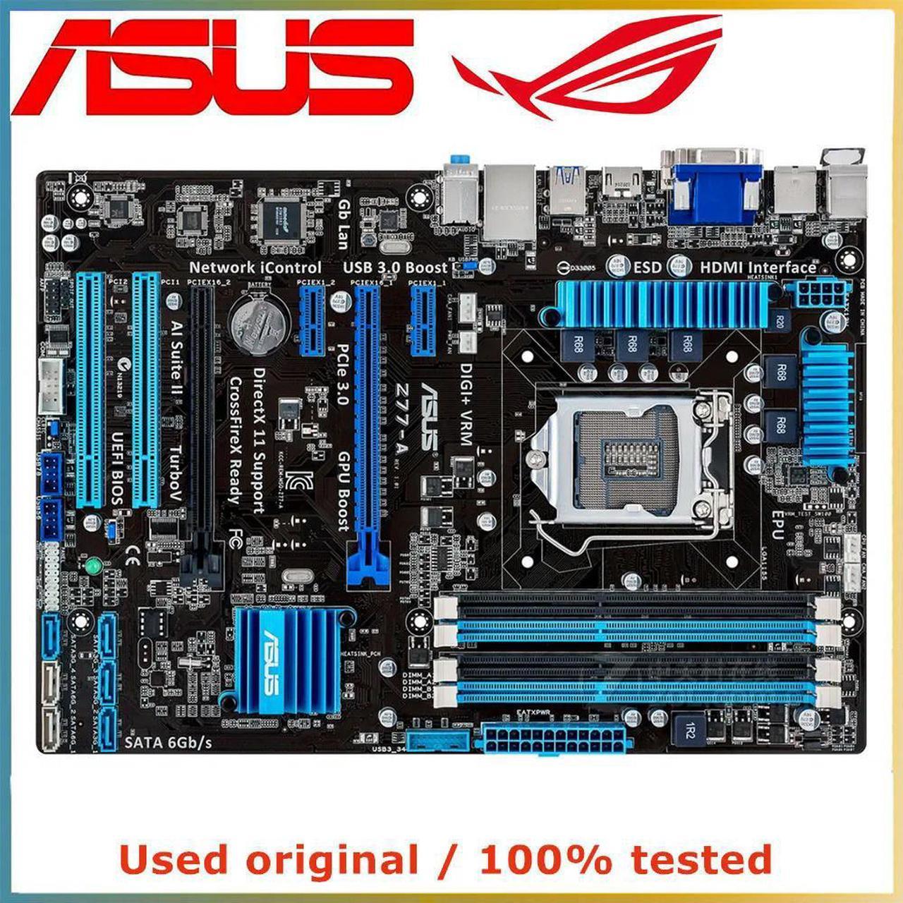 For Z77-A Computer Motherboard LGA 1155 DDR3 32G For Z77 P8Z77 Desktop Mainboard SATA III PCI-E 3.0 X16