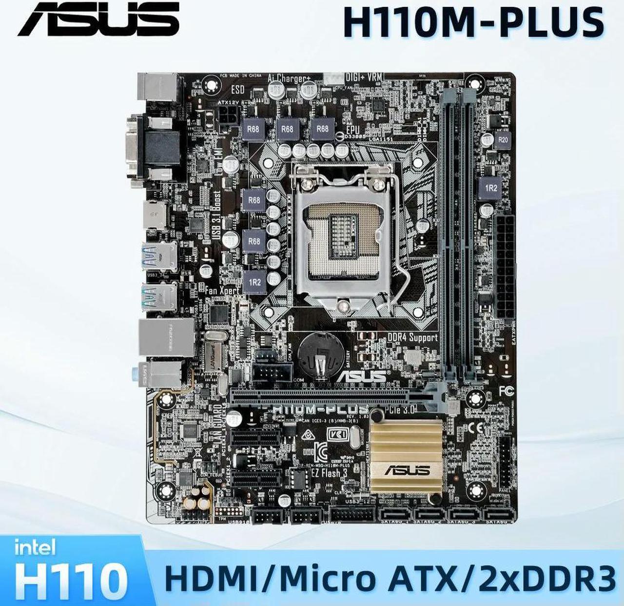 H110 Motherboard H110M-PLUS for Core i3 6100 7100 6300 7300 i5 6400 6500 7400 7500 LGA 1151 Motherboard for i7 6700 7700