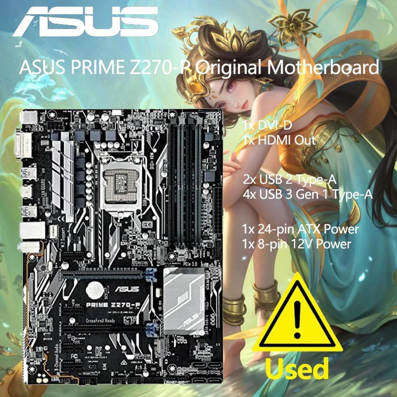 PRIME Z270-P Motherboard LGA 1151 DDR4  i7/i5/i3 USB3.0 64GB VGA HDMI