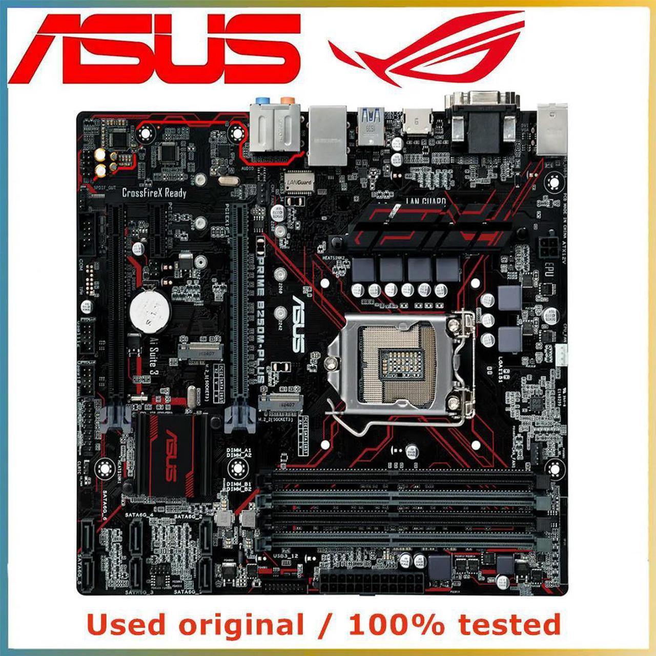 For PRIME B250M-PLUS Computer Motherboard LGA 1151 DDR4 64G For B250 Desktop Mainboard SATA III PCI-E 3.0 X16