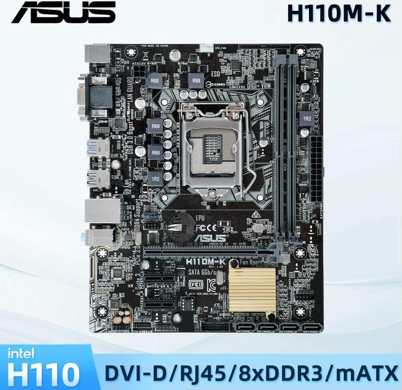 H110 Motherboard H110M-K for Core i3 6100 7100 6300 7300 i5 6400 6500 7400 7500 LGA 1151 Motherboard for Core i7 6700 7700