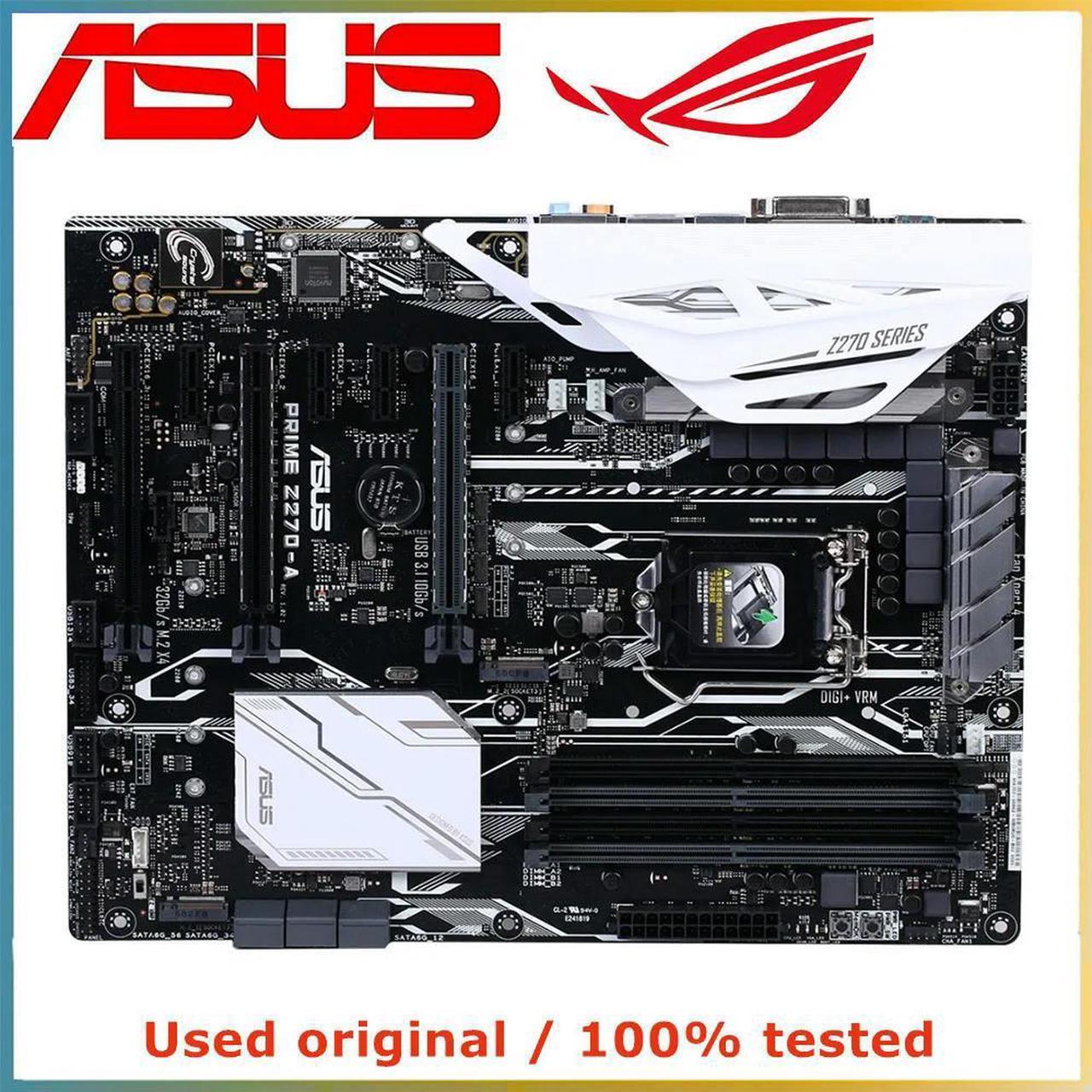 For PRIME Z270-A Computer Motherboard LGA 1151 DDR4 64GB For Z270 Desktop Mainboard M.2 NVME PCI-E 3.0 X16