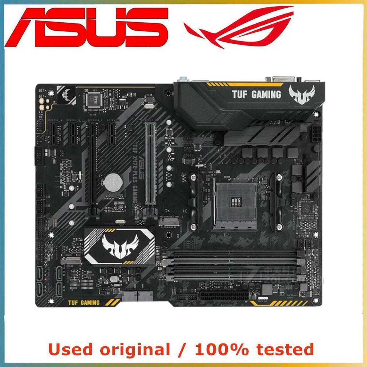 For X470 For TUF X470-PLUS GAMING Computer Motherboard AM4 DDR4 64G Desktop Mainboard  SATA III USB PCI-E 3.0 X16