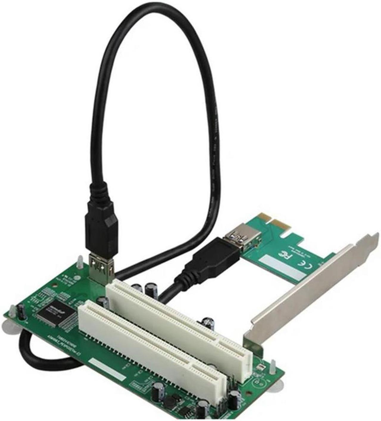 Desktop PCI-Express PCI-E To PCI Adapter Card Pcie To Dual Pci Slot Expansion Card USB 3.0