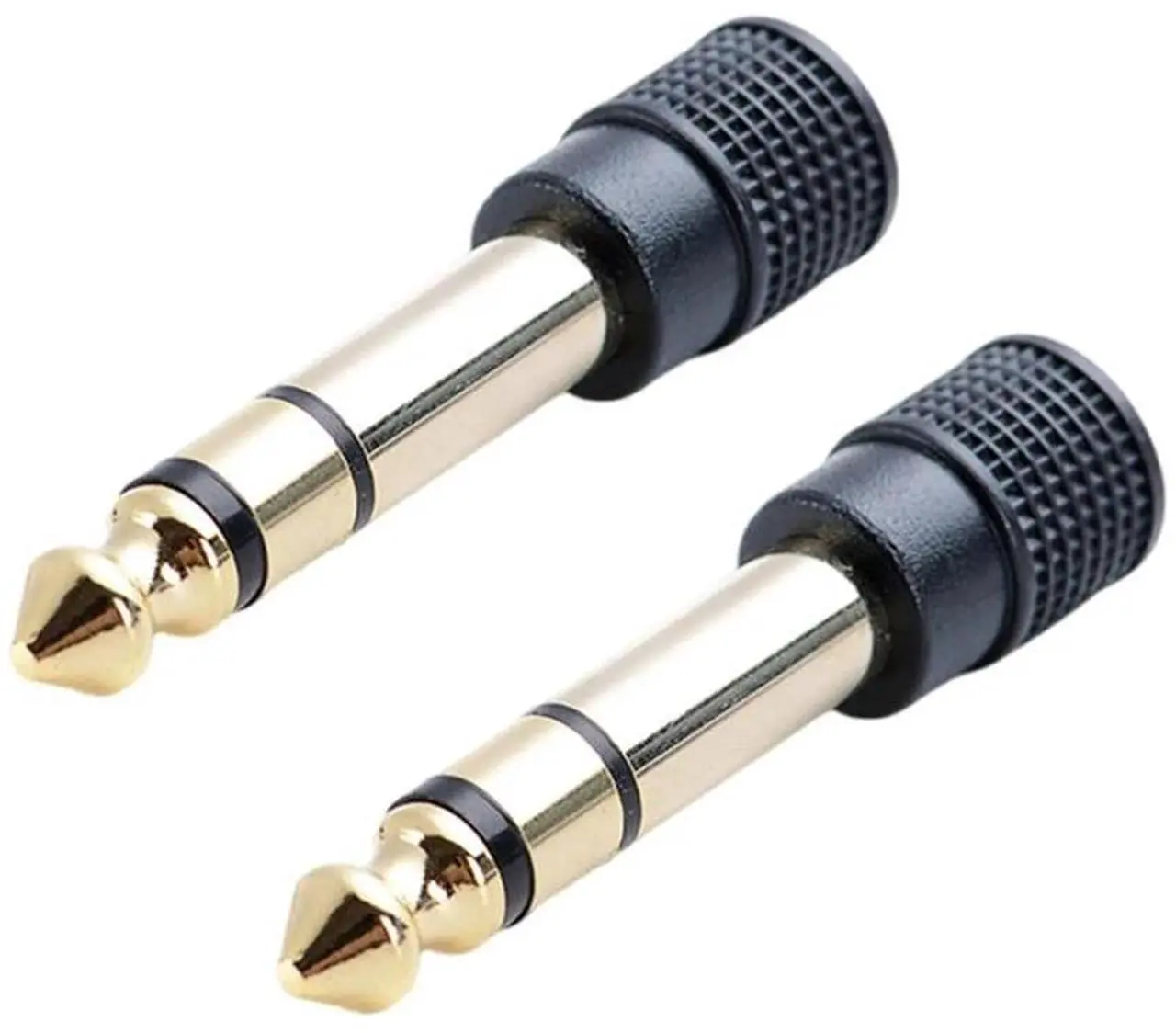 Main image of 2pcs 6.35mm Male Plug to 3.5mm Female Connector Headphone Amplifier Audio Adapter Microphone AUX 6.3 3.5mm Converter
