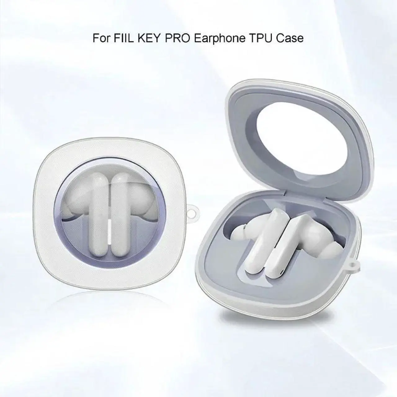 Alt view image 3 of 4 - Transparent Earphone Case For FIIL Key Pro Headphone Clear TPU Shockproof Protective Cover Shell Earbuds Sleeve